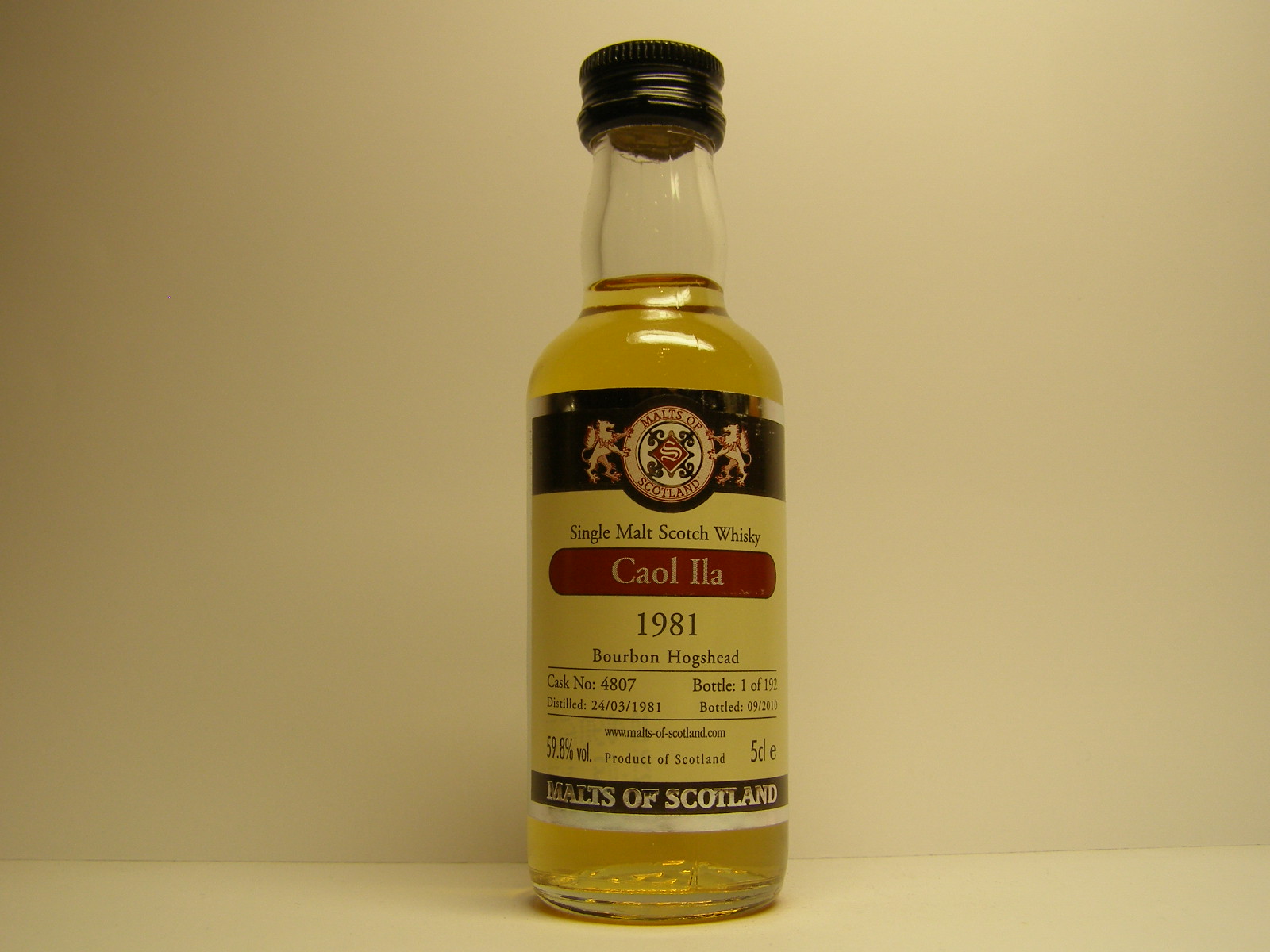 SMSW 19yo 1981-2010 "Malts of Scotland" 5cle 59,8%vol.